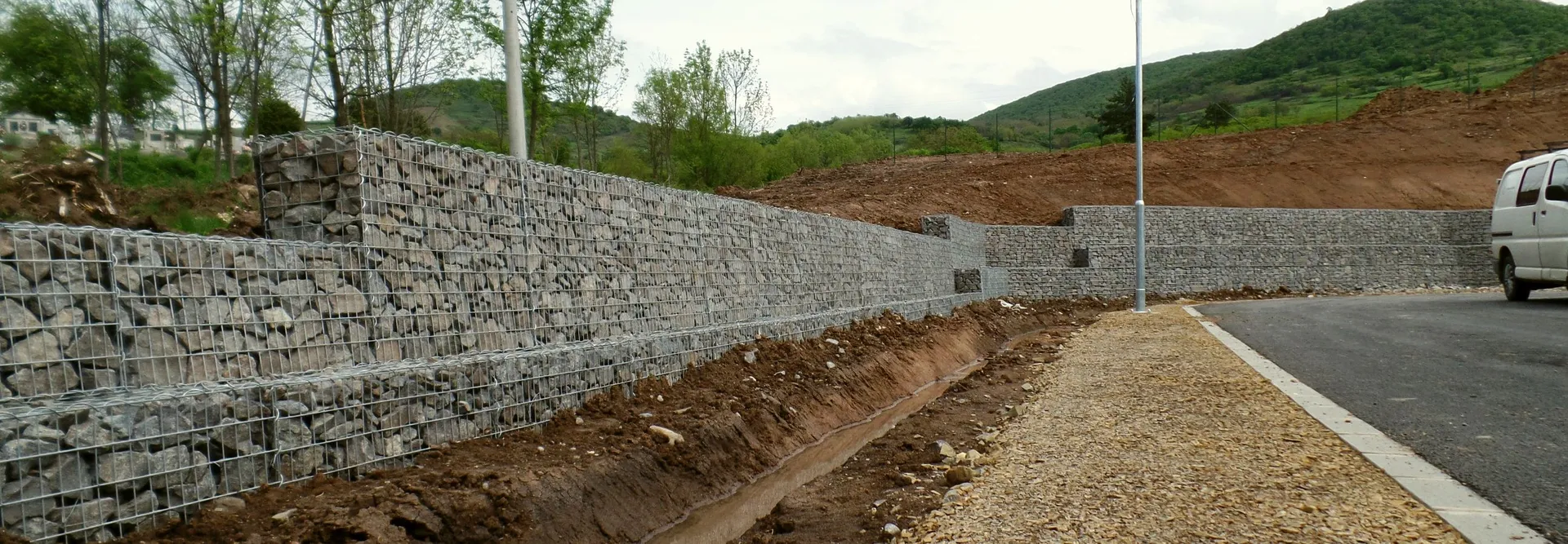 Gabion támfal